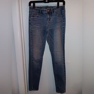 Mossimo Women's Denim Midrise Jeggings Skinny Blue Jeans Size 4 27 Stretch
